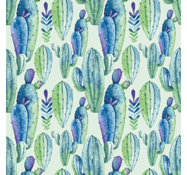Botanic style cactus roller blind - TenStickers
