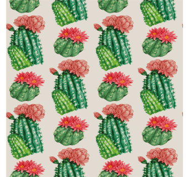 Desert floral cactus roller blind - TenStickers
