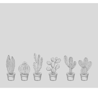 Gray shades cactus blind - TenStickers