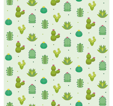 Green pattern cactus roller blind - TenStickers