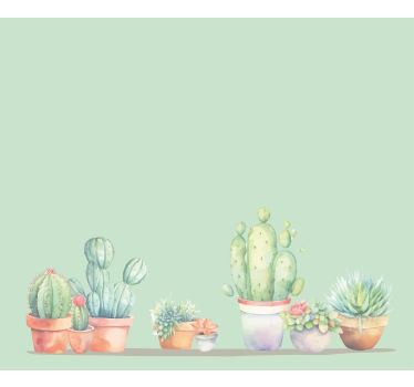Minimalistic style cactus roller blind - TenStickers
