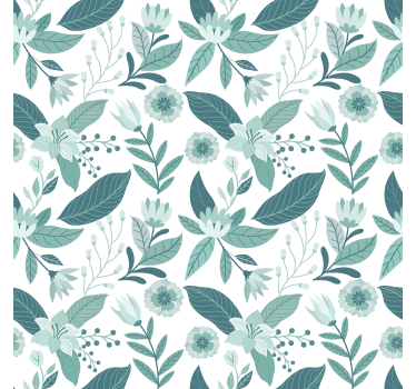 Nordic style flora scandinavian roller blind - TenStickers