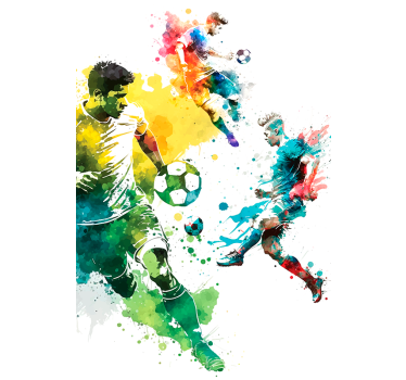 Sport in action soccer window blind - TenStickers