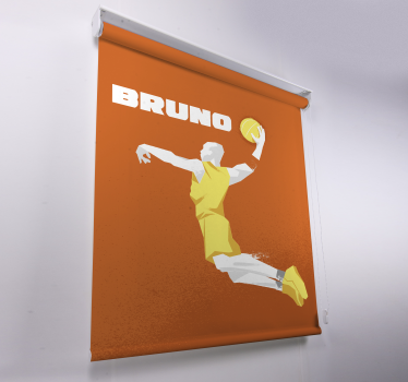 Basketball personalized name sports roller blind - TenStickers