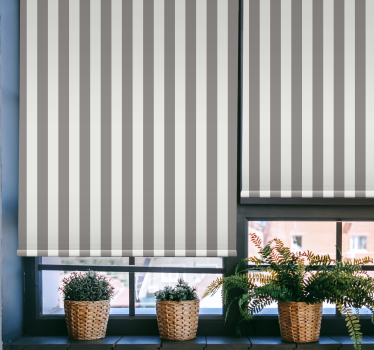 White grey stripes Nordic roller blind - TenStickers