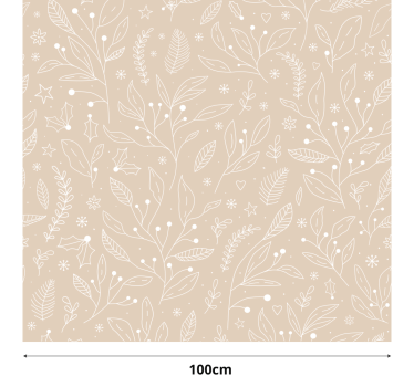 Christmas plants beige design window cover - TenStickers