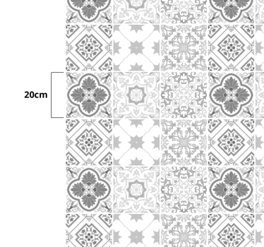 Geometric Pattern Tiles fun roller blind - TenStickers