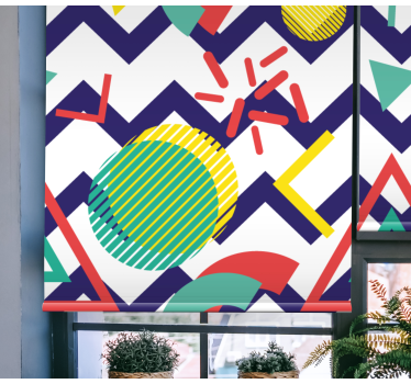 Abstract fun figures modern roller blind - TenStickers