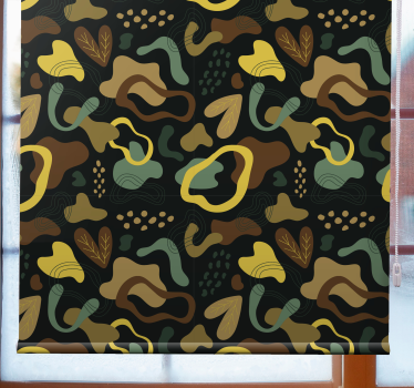 Abstract Leaf Shapes texture and pattern roller blind - TenStickers