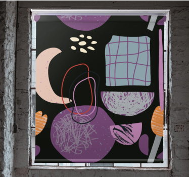 Abstract shape pattern modern roller blind - TenStickers