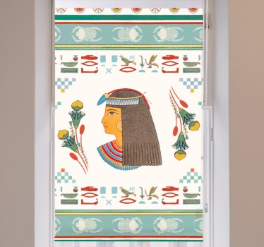 ANCIENT EGYPTIAN QUEEN ART movie roller blind - TenStickers