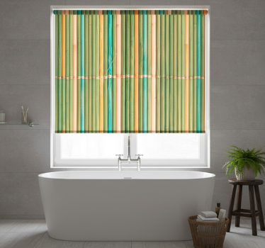 Thin bamboo bathroom roller blind - TenStickers
