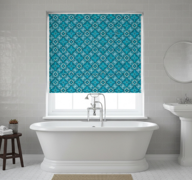 Bathroom roller blind with geometric ornate design - TenStickers