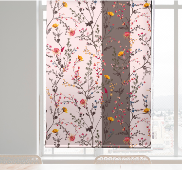 Beautiful aesthetic Flower roller blind - TenStickers