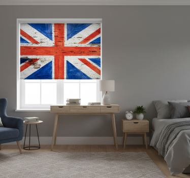 Bedroom roller blind in urban style uk flag - TenStickers
