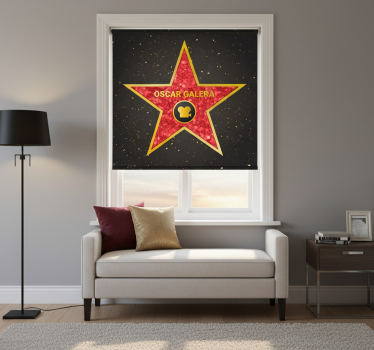 Bedroom roller blind with customizable star design - TenStickers