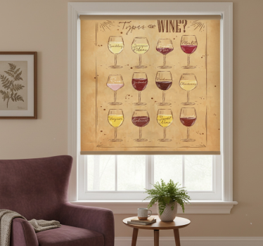 Beige roller blind chardonnay style - TenStickers