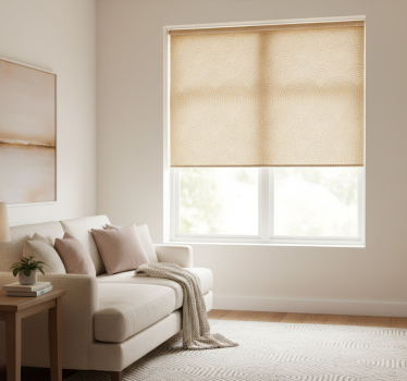 Beige roller blind with arch fabric effect - TenStickers