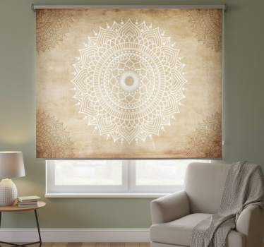 Beige roller blind with vintage paper texture - TenStickers