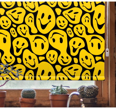 Black and yellow smiley faces original blind - TenStickers