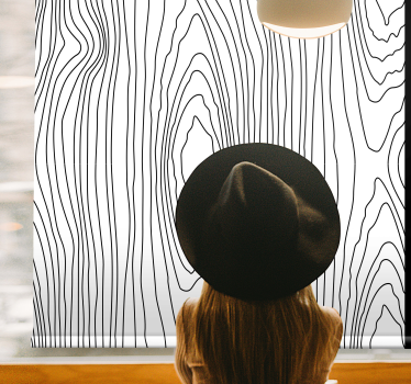 Black nature stripes More flowers and plant roller blind - TenStickers
