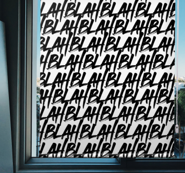 Blah text pattern Teen blind - TenStickers