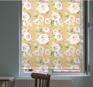 Blooming rose pattern flowers and plants roller blind - TenStickers