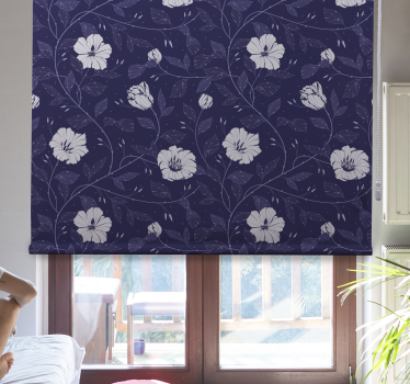 Blue Flower roller blind - TenStickers