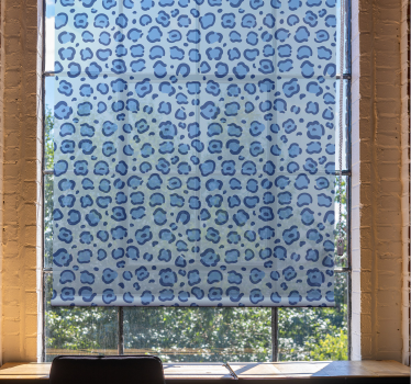 Blue leopard print Animal blind - TenStickers