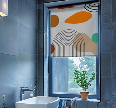 Boho arches bathroom roller blind - TenStickers