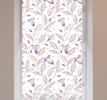 Botanical Leaf Motifs flowers and plants roller blind - TenStickers