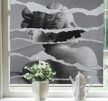 BUST SCULPTURE TRIBUTE art roller blind - TenStickers