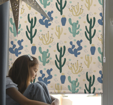 Cactus roller blind cactus pattern joy - TenStickers