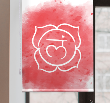 Cherries Love Emblem romantic roller blind - TenStickers