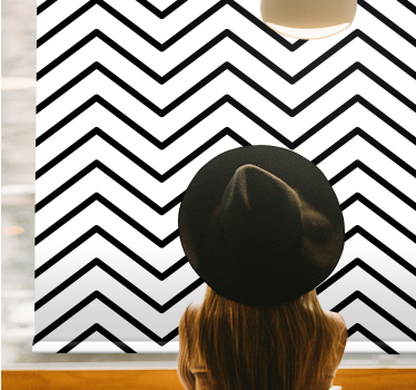 Chevron Patterned Design modern roller blind - TenStickers