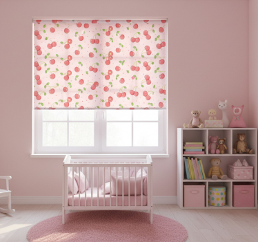 Children room roller blind pink cherries - TenStickers