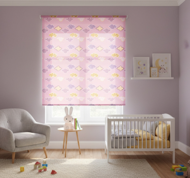 Children room roller blind pink cloud design - TenStickers