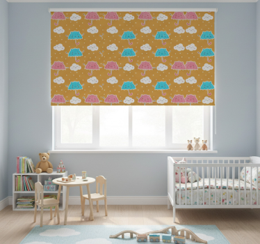Children room roller blind with colorful umbrella design - TenStickers