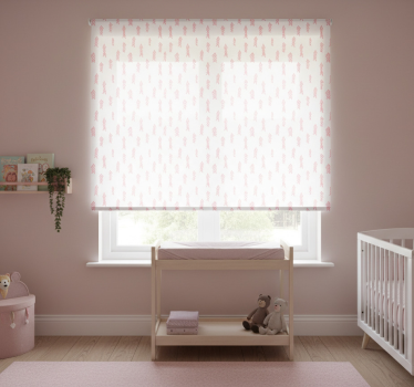Children room roller blind with pink arrows on white - TenStickers