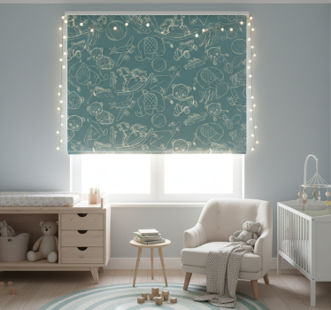 Children room roller blind with whimsical designs - TenStickers