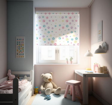 COLORFUL FLORAL PATTERNS flowers and plants roller blind - TenStickers