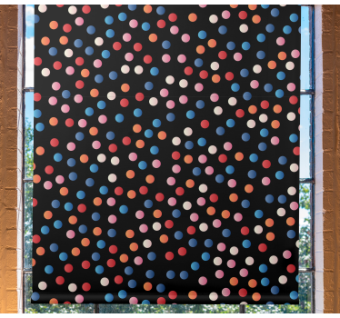 Colorful Polka Dots children room roller blind - TenStickers