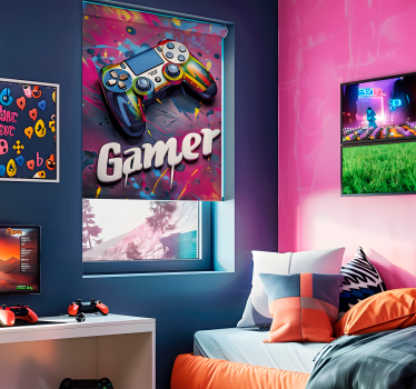 Colorful style geek roller blind - TenStickers