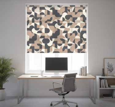 Contrastive colors pattern home office roller blind - TenStickers