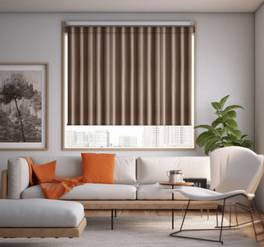 Curtain texture beige design window cover - TenStickers