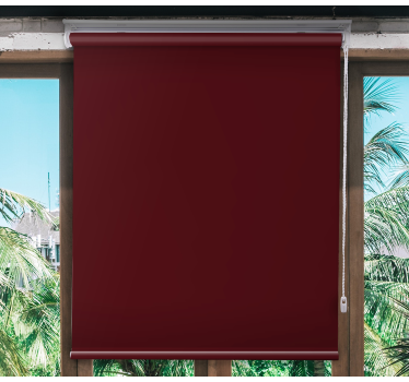 Design in a burgundy red color Master bedroom window blind - TenStickers