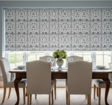 Grey french provincial style dining room roller blind - TenStickers