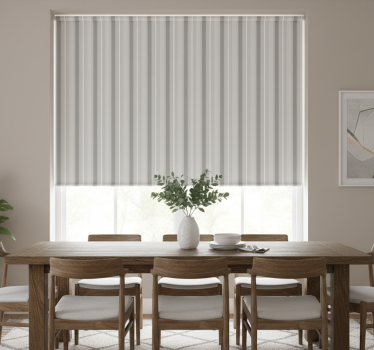 Dining room roller blind in glamour grey stripes - TenStickers