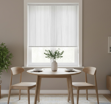 Dining room roller blind in white wood style - TenStickers