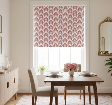 Dining room roller blind vintage pink wallpaper - TenStickers